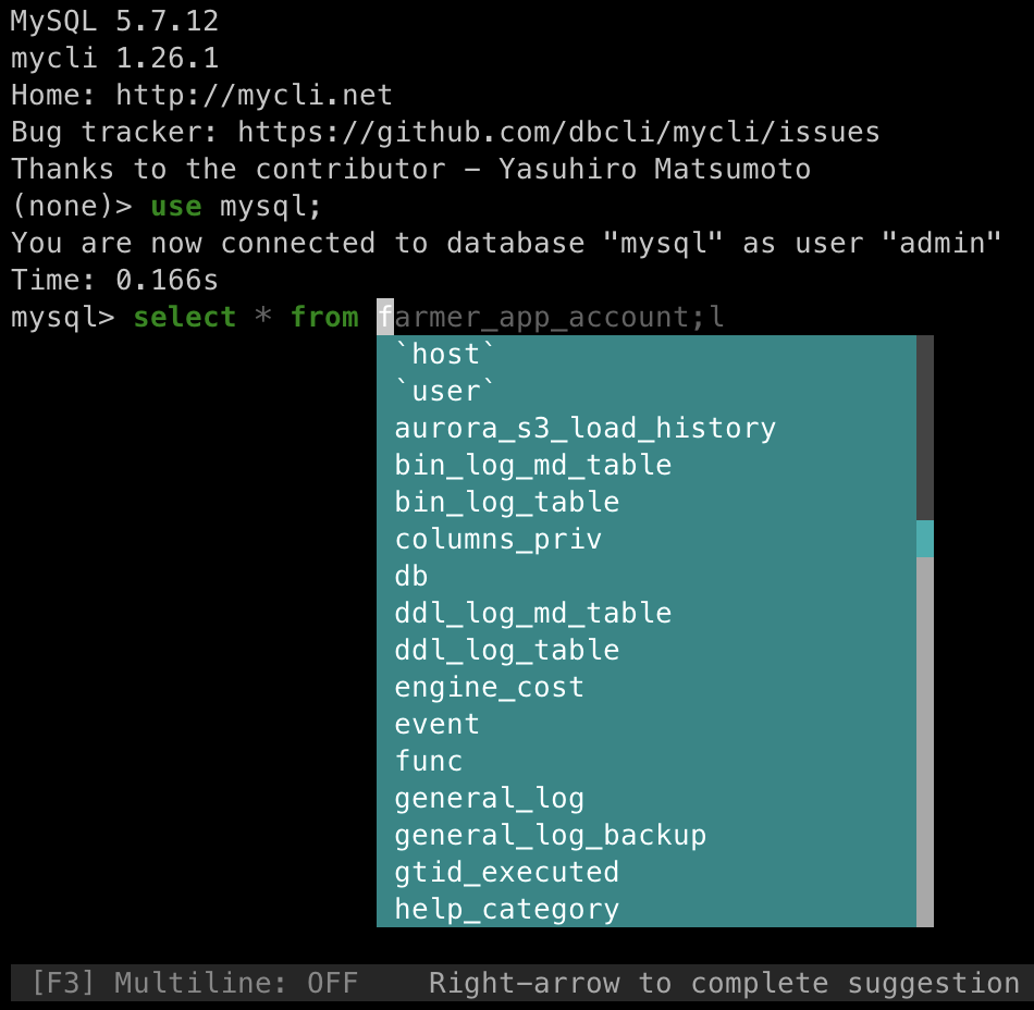 mycli tool